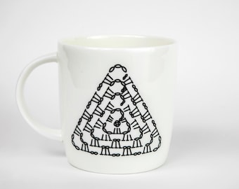 Dear Ewe | Triangle Crochet Chart Mug, Crochet Mug, Crocheters Gift, Gift for Crocheter, Crochet Gifts, Crochet Coffee Mug, Crochet Mug UK