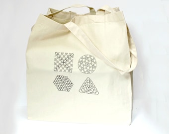 Crochet Charts Large Tote Bag | Crochet Project Bag UK, Gift for Crocheter, Crochet Gift, Large Crochet Project Bag, Project Bag, Crochet
