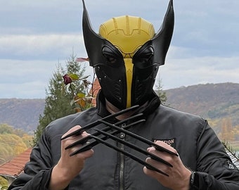 Leather Helmet Wolverine Inspired