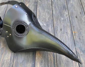 Plague Doctor Mask - Plague Doctor Leather Mask - Plague Doctor Costume - Bubonic Plague Mask - Hand Made genuine leather mask