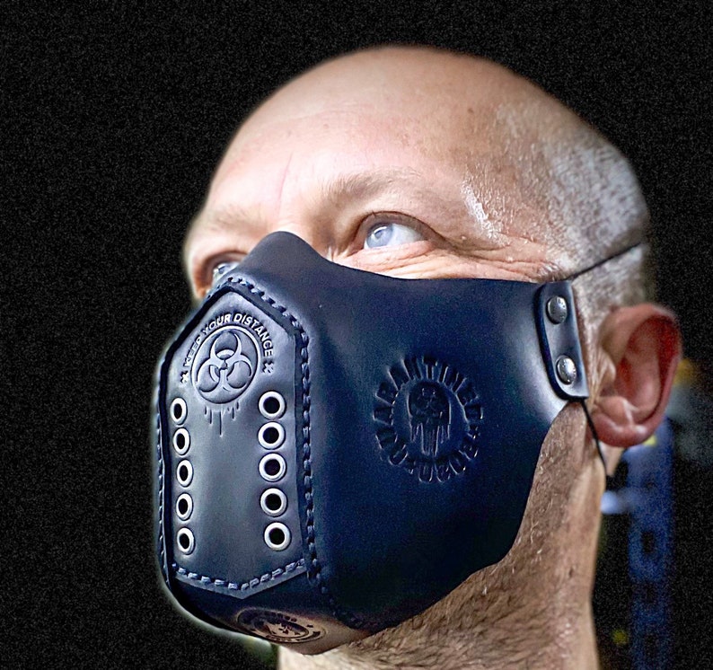 mens leather face mask