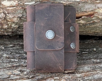 Minimalist leather wallet, Slim wallet, Slim Minimalist Front Pocket Wallet, Genuine leather for men cardholder handmade Crazy Horse Leather