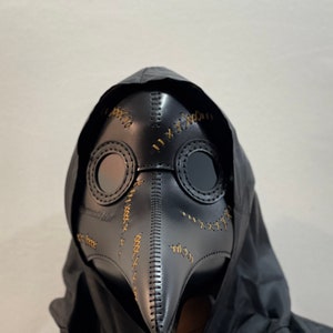 Plague Doctor Mask 'Memento Mori' Edition, Genuine leather handmade Plague Doctor mask image 7