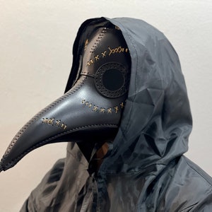 Plague Doctor Mask 'Memento Mori' Edition, Genuine leather handmade Plague Doctor mask image 3