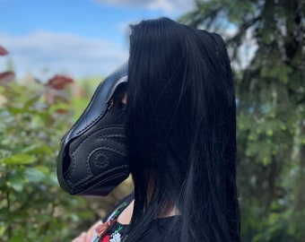 Horse head leather mask - Handmade cosplay - Leather Pony Hood- Fetish Mask - BDSM Mask -Sex Toy - Leather Horse Mask