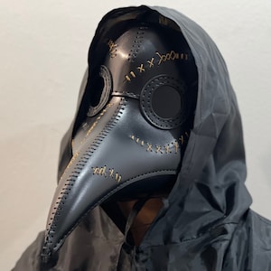 Plague Doctor Mask 'Memento Mori' Edition, Genuine leather handmade Plague Doctor mask image 10