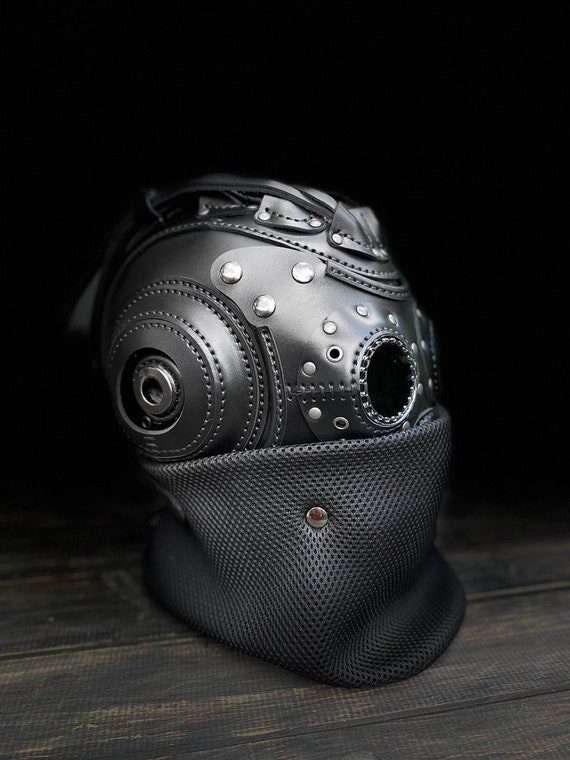 Steampunk Leather Mask Post Apocalyptic Leather Mask Etsy