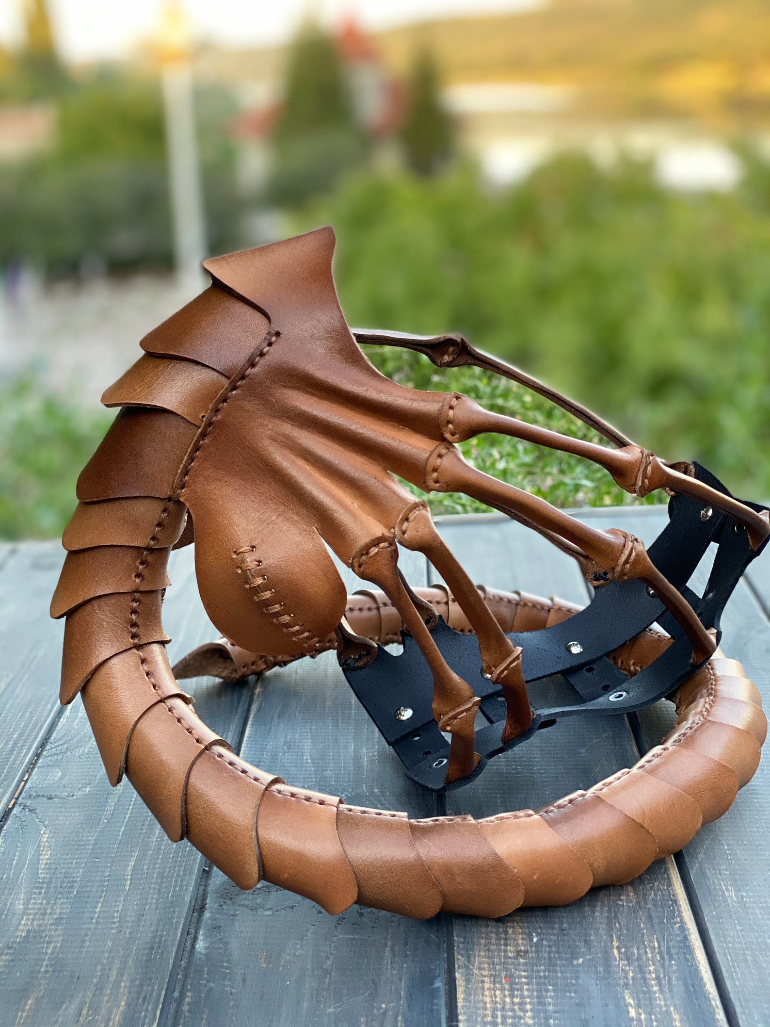 Facehugger Leather Mask Alien Face Hugger Mask Leather Mask Etsy