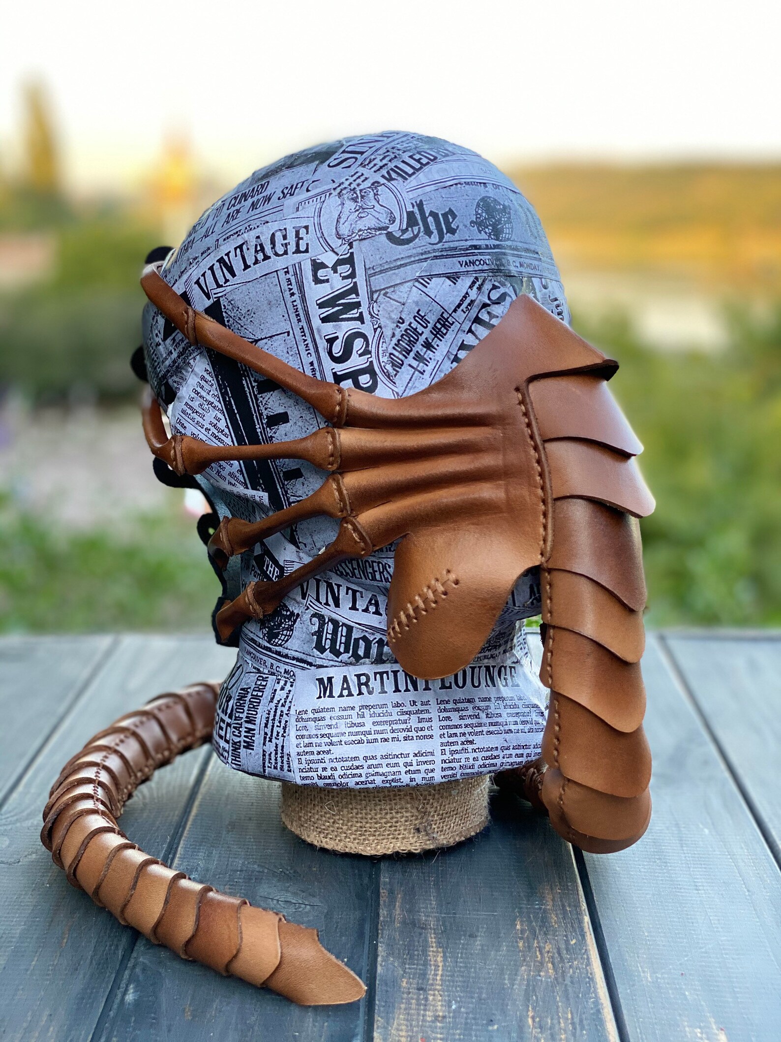 Facehugger leather mask Alien Face Hugger mask Leather Mask Etsy