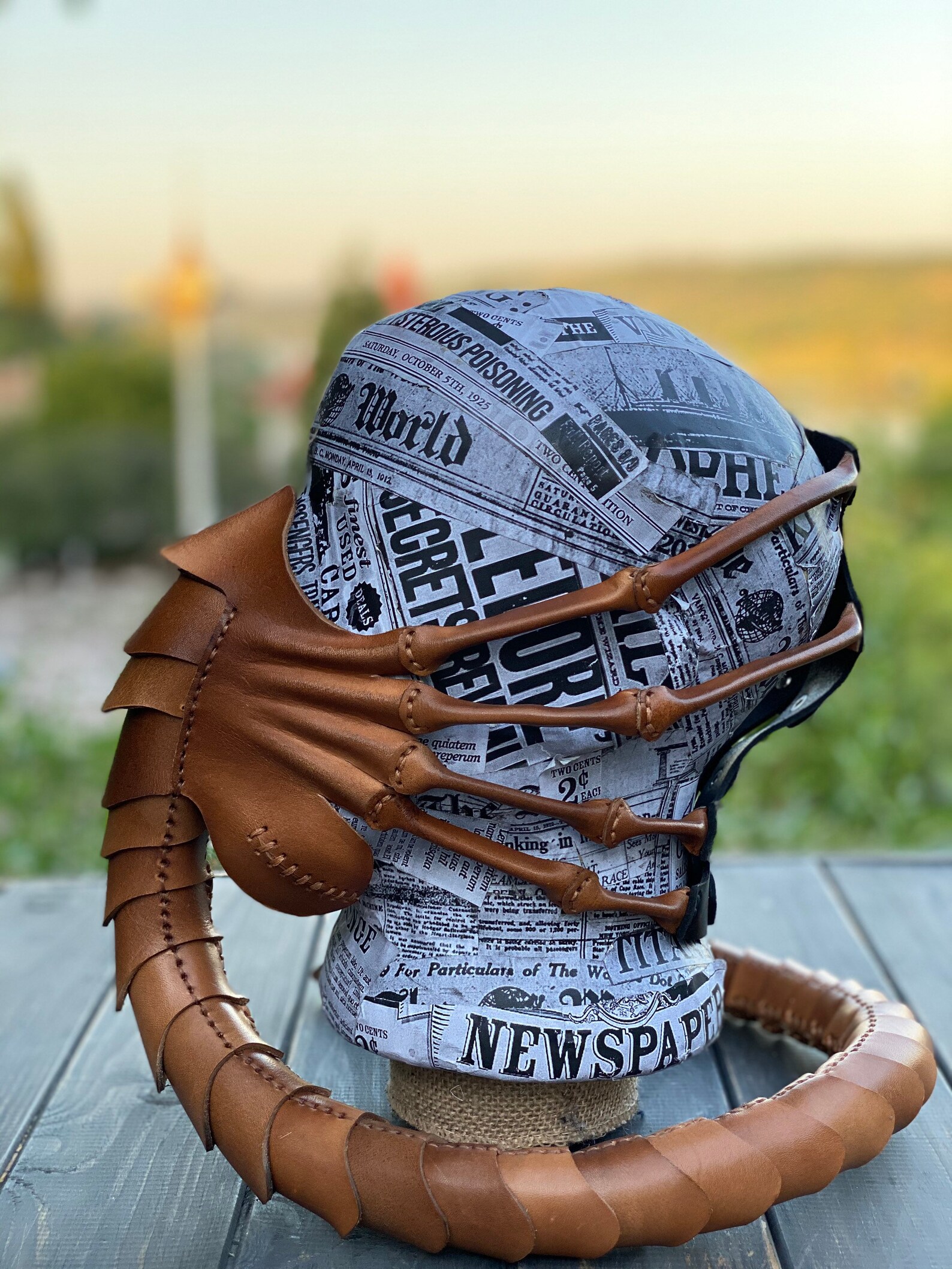 Facehugger leather mask Alien Face Hugger mask Leather Mask Etsy
