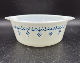 Pyrex Schneeflockengirlande Auflaufform #472 1 Pint