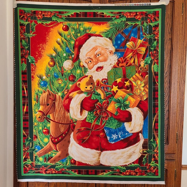 Santa Claus Vintage Fabric Panel from VIP Laurie Cook