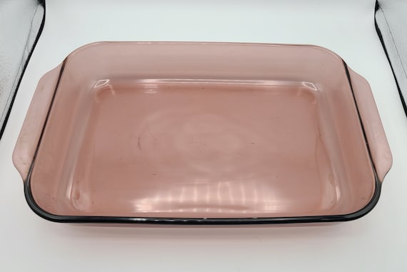 Cranberry Pyrex Rectangle Baking Roasting Pan 233-R 13x9x2 In. 