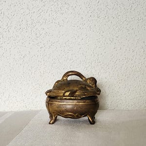 Art Nouveau Cast Jewelry Trinket Box