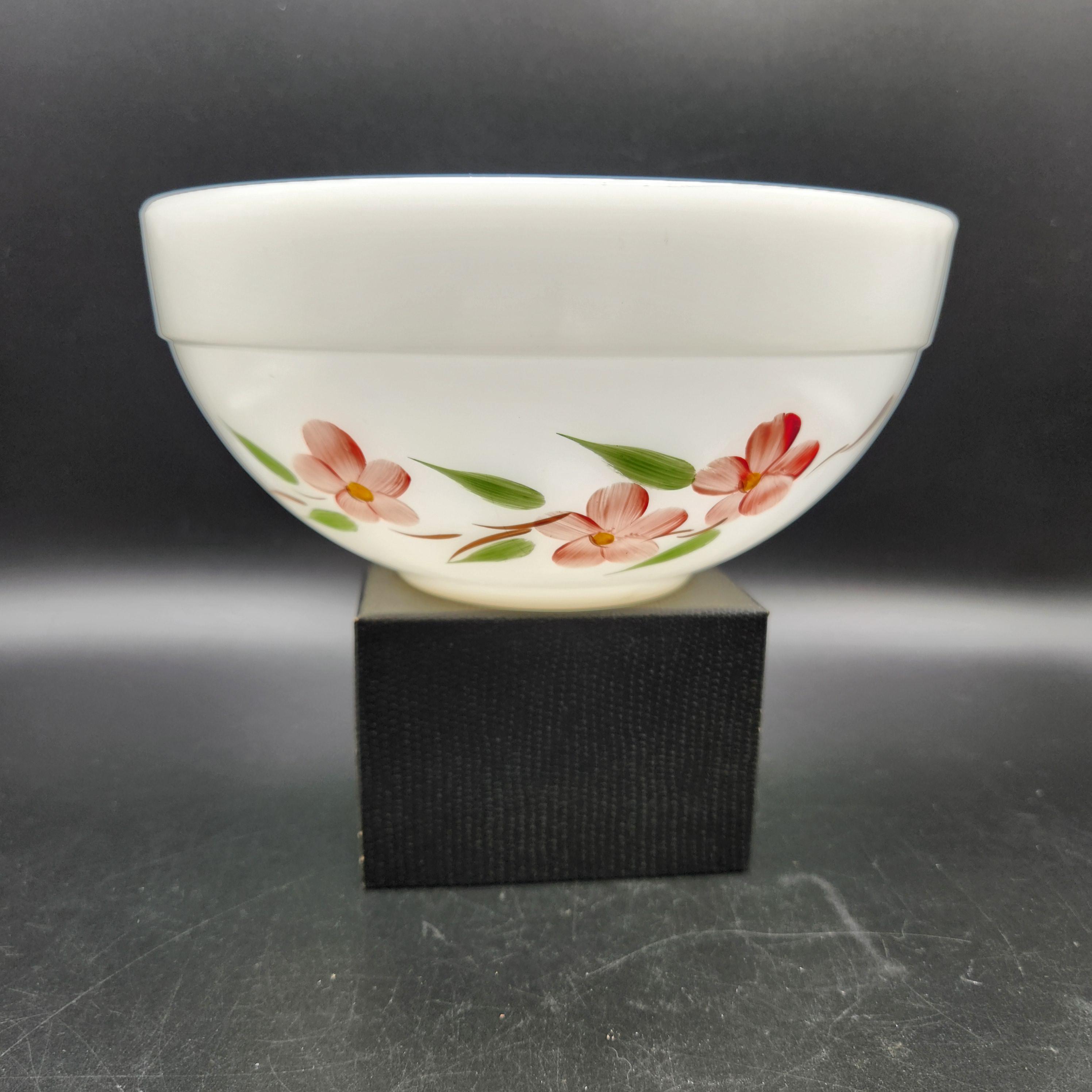 Hand Painted Cherry Blossom Anchor Hocking Fire King Bowl - Etsy