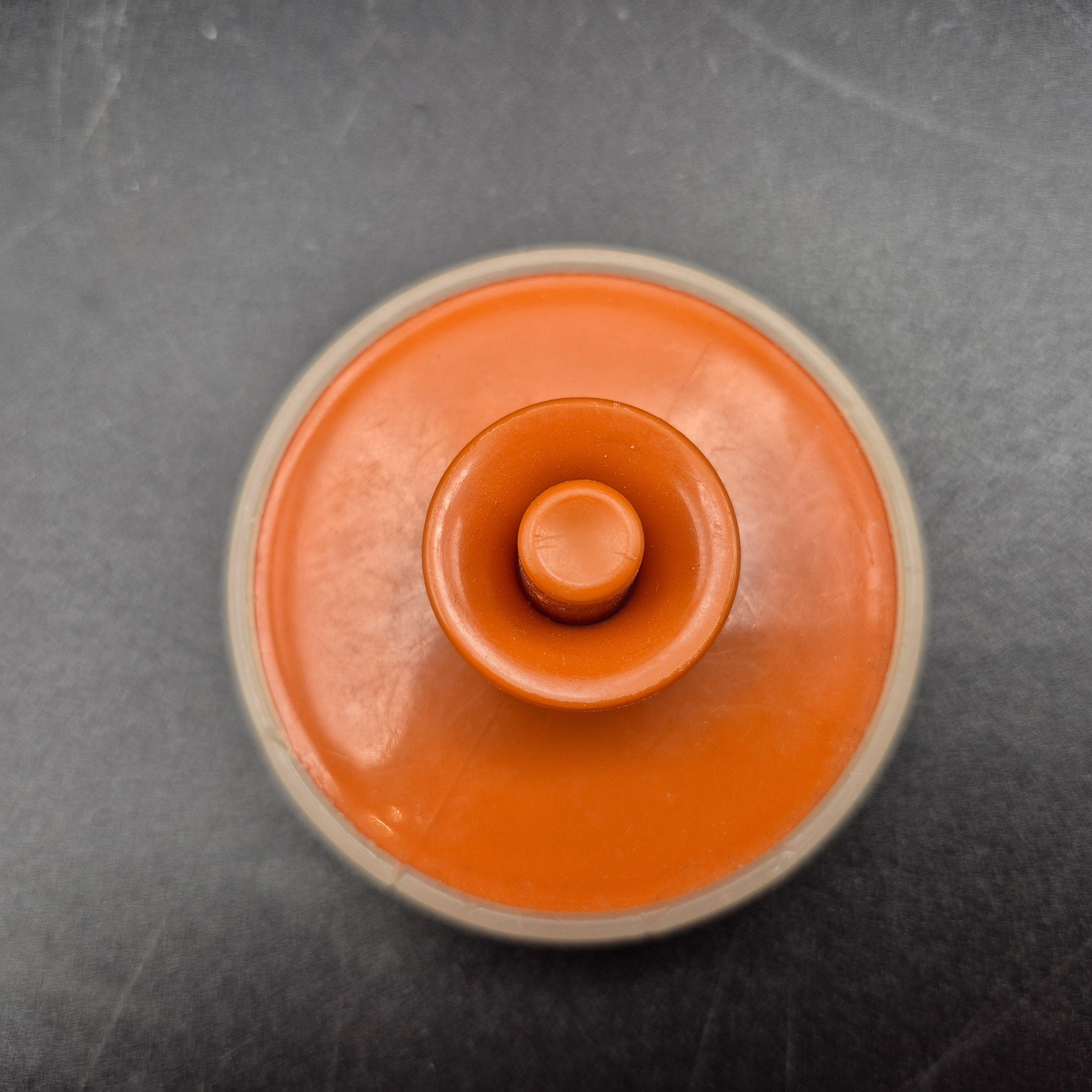 Clear Acrylic Tupperware Container Orange Lid 2.25 Cups - Etsy