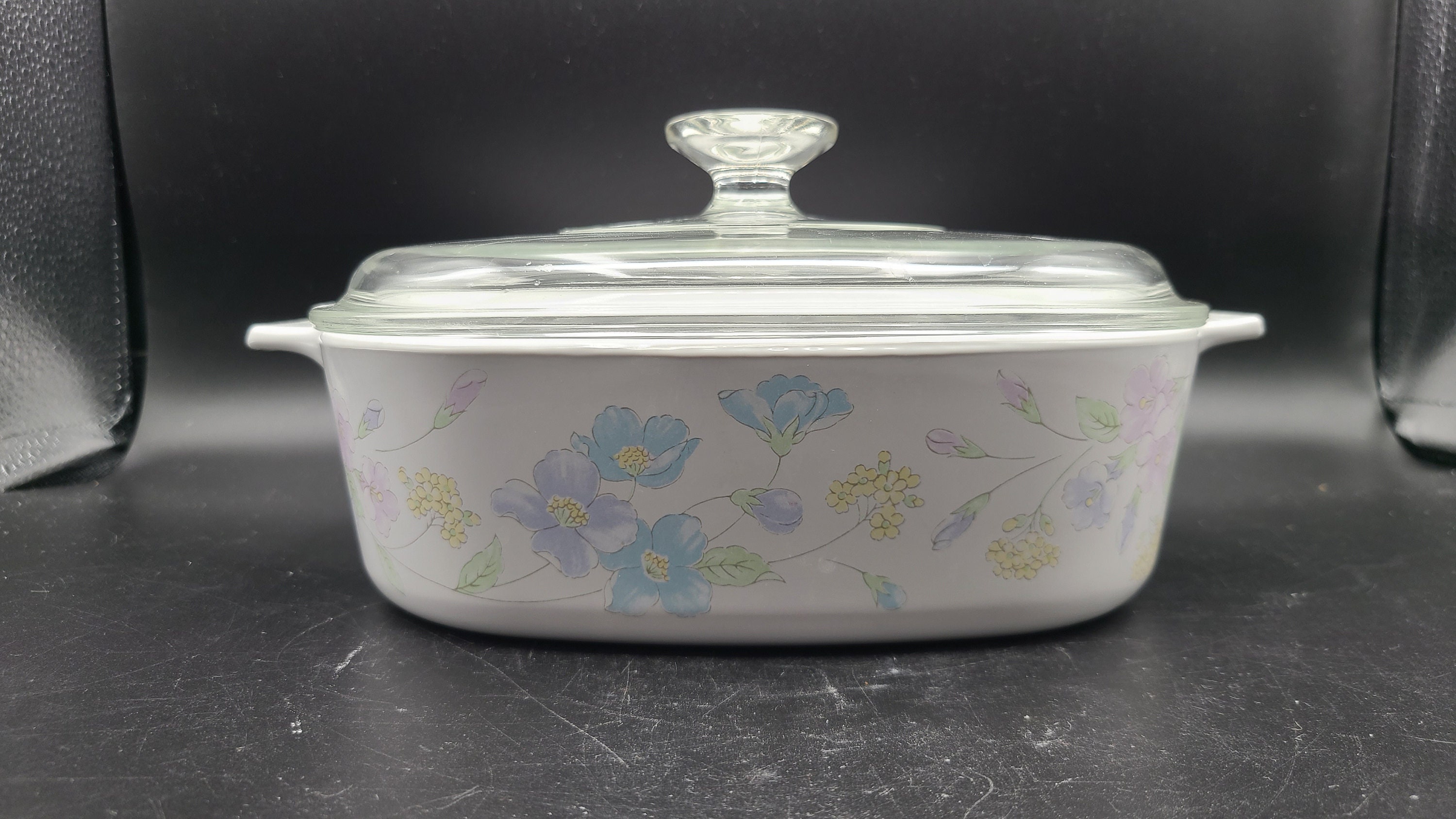 パステルブーケ コーニングウェア キャセロールディッシュ 蓋付き 2