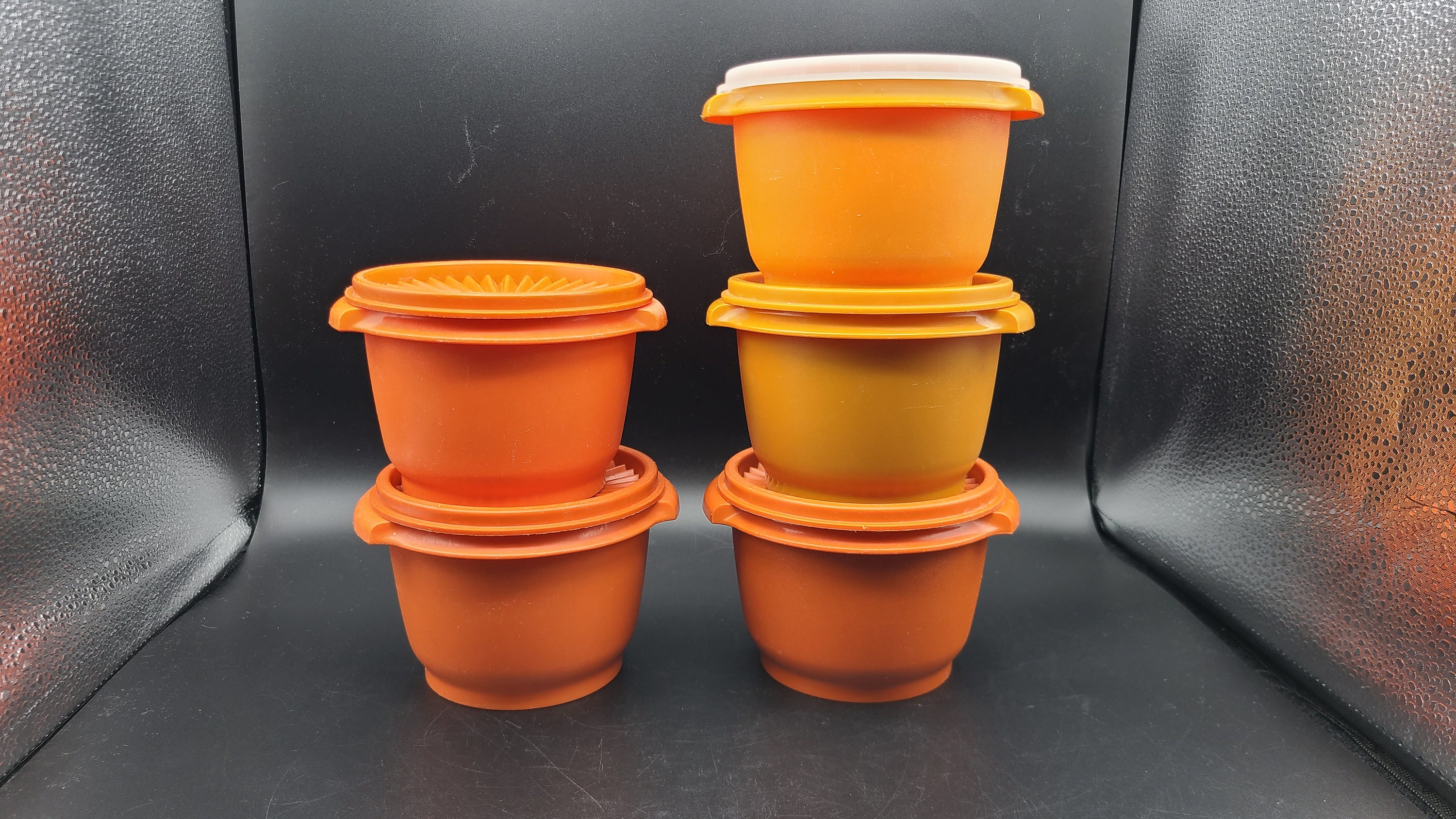 Vintage Tupperware Servalier Storage Bowl 886 Orange With -  Finland