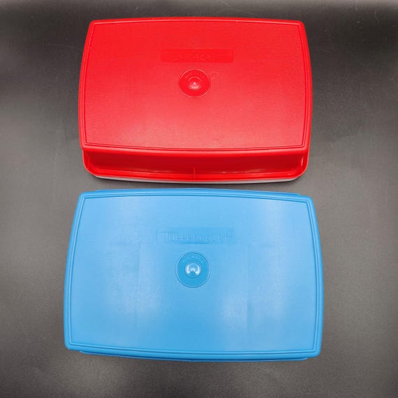 Tuppercraft Stow and Go Storage Boxes Tupperware #767 Choice Blue