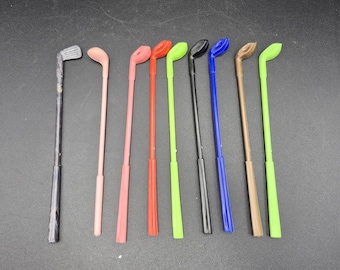 Vintage Golf Club Swizzle Sticks Drink Stirrers