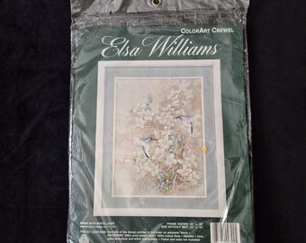 ColorArt Crewel Kit Birds with White Lilies