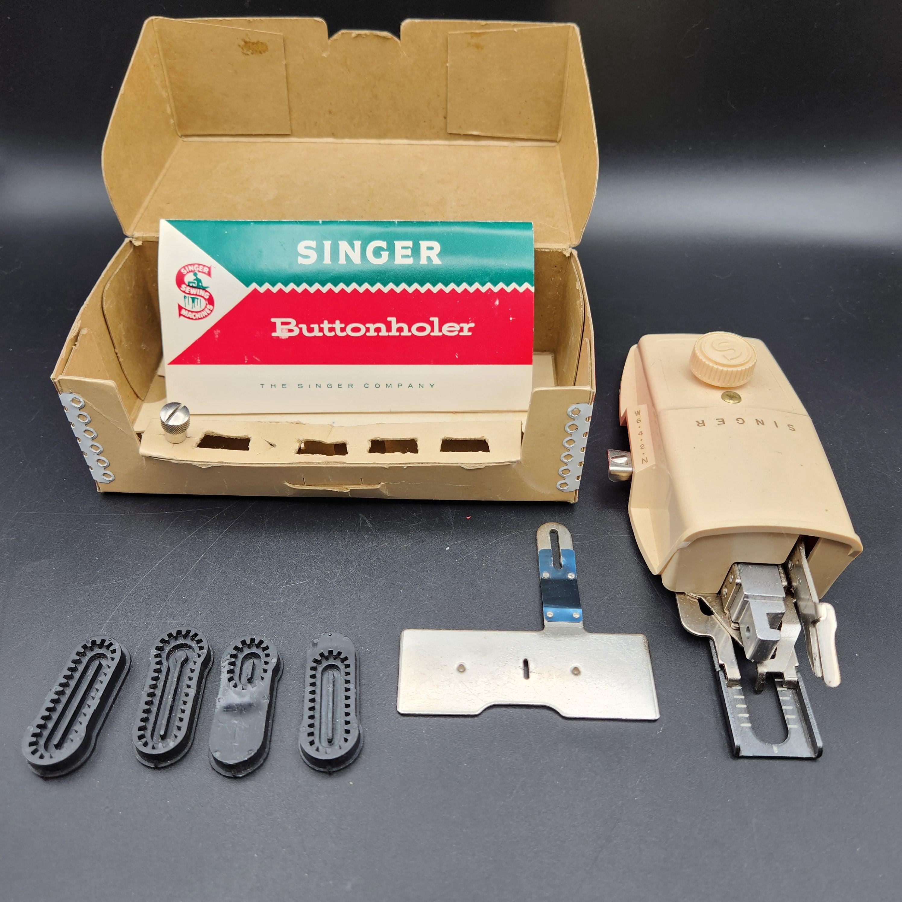 Vintage 1960 Singer Buttonholer Attachment With 5 Templates - Etsy