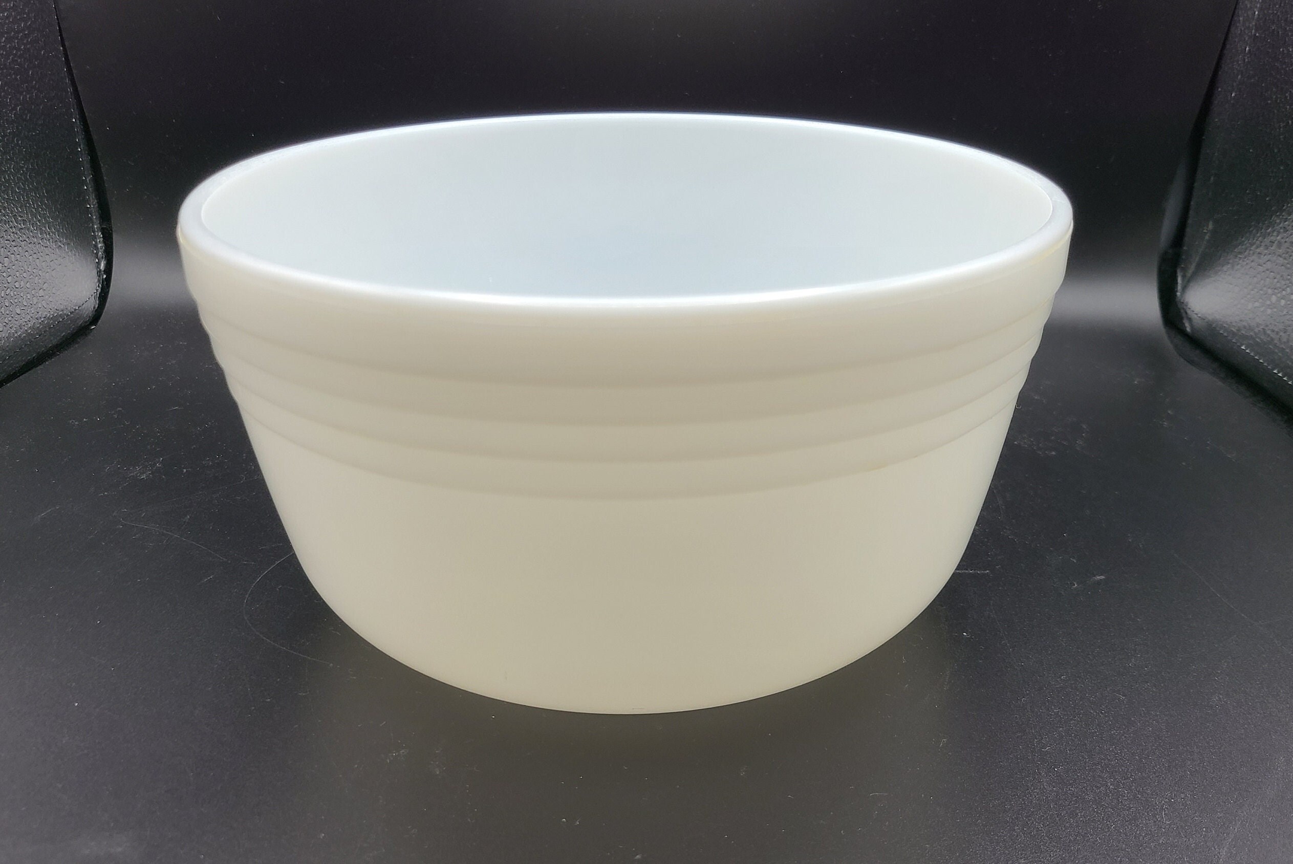 Vintage White Milk Glass Mixing Bowl, for Stand Mixers, Opal Glass