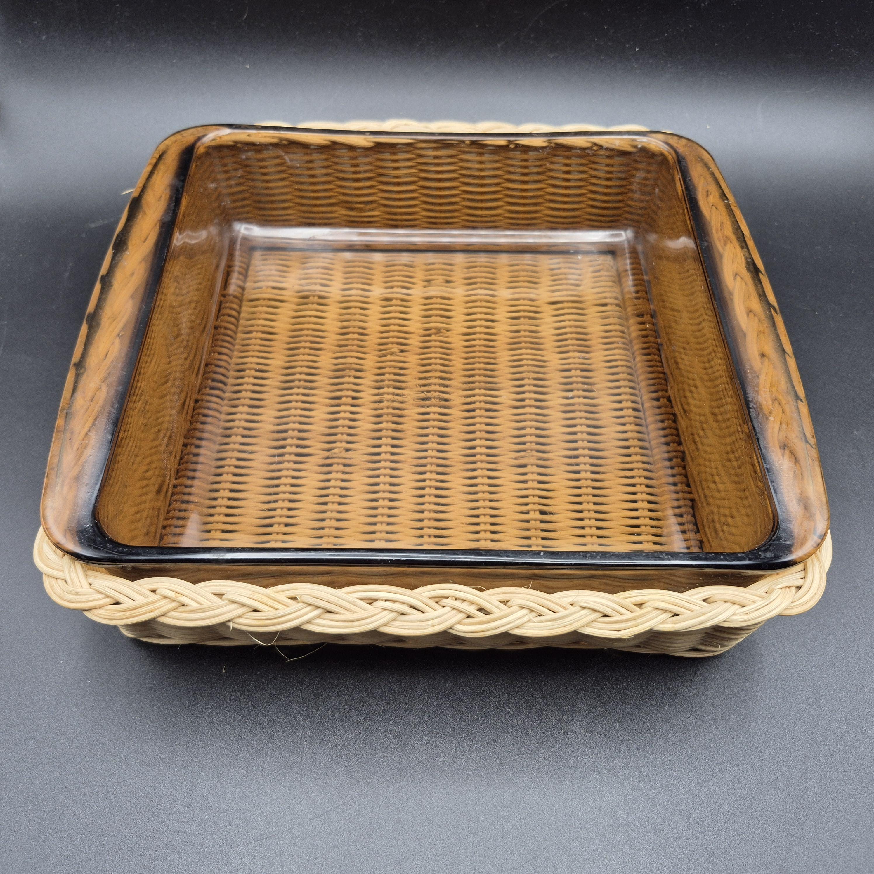 Amber Fireside Smoke Brown Vintage Pyrex Square Baking Dish 21 X
