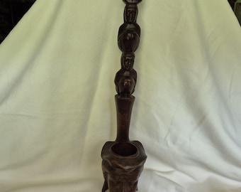 Hand Carved Wooden Filipino Ceremonial Water Dipper or Offering Bowl
