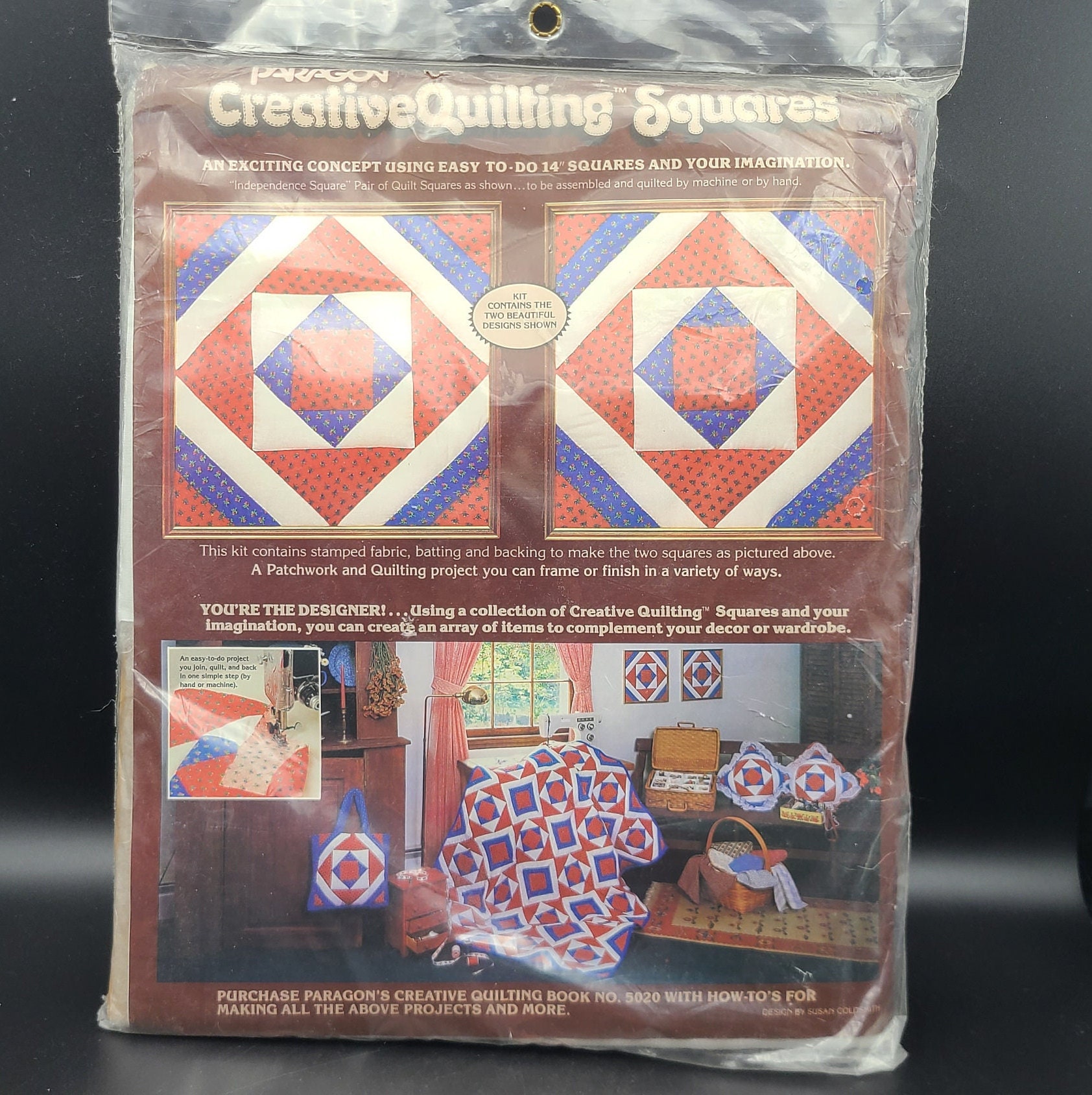 Paragon Creative Quilting Squares Quilt Kit Red White and Blue Square in a  Square Independence Square 