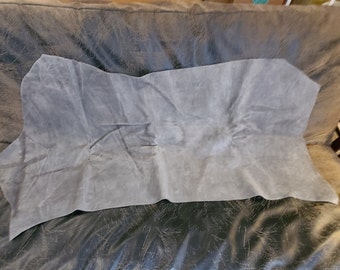 Large Pieces of Heavy Weight Gray Leather