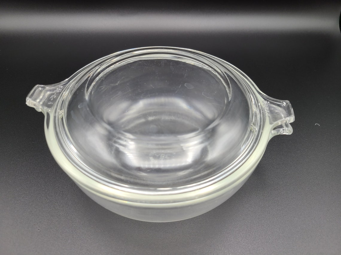 Vintage Pyrex Clear Class Bowls with Lids 019 20 oz 26 Etsy