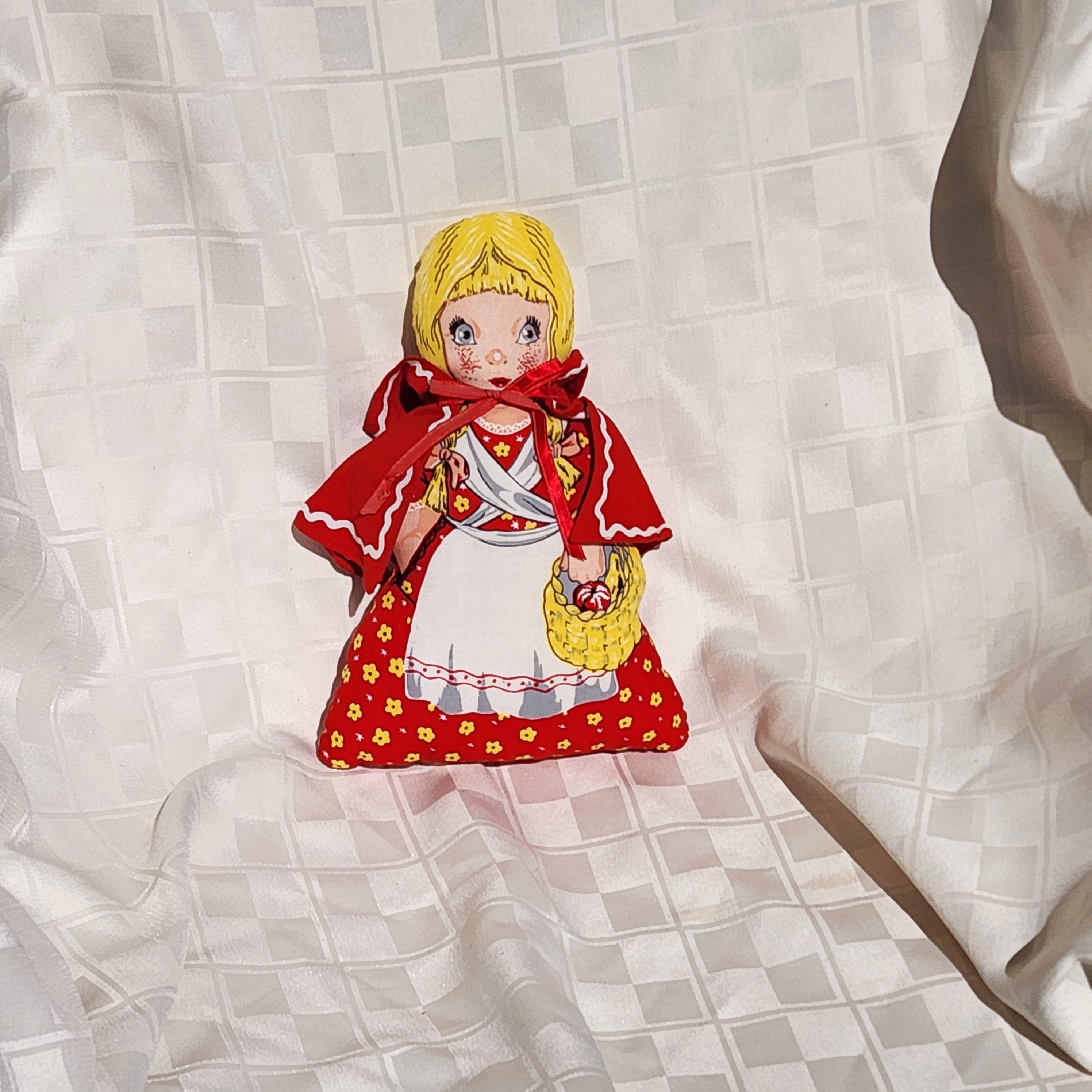 Little Red Riding Hood Grandmother and Big Bad Wolf Set of Vintage