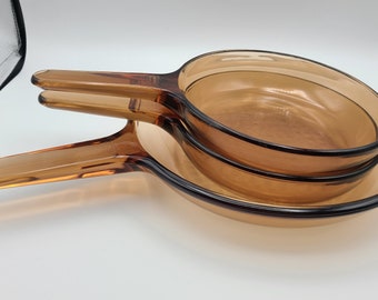 Vtg Large 24 Oz Corning Ware Vision Cranberry Grab It Bowl V-240-B