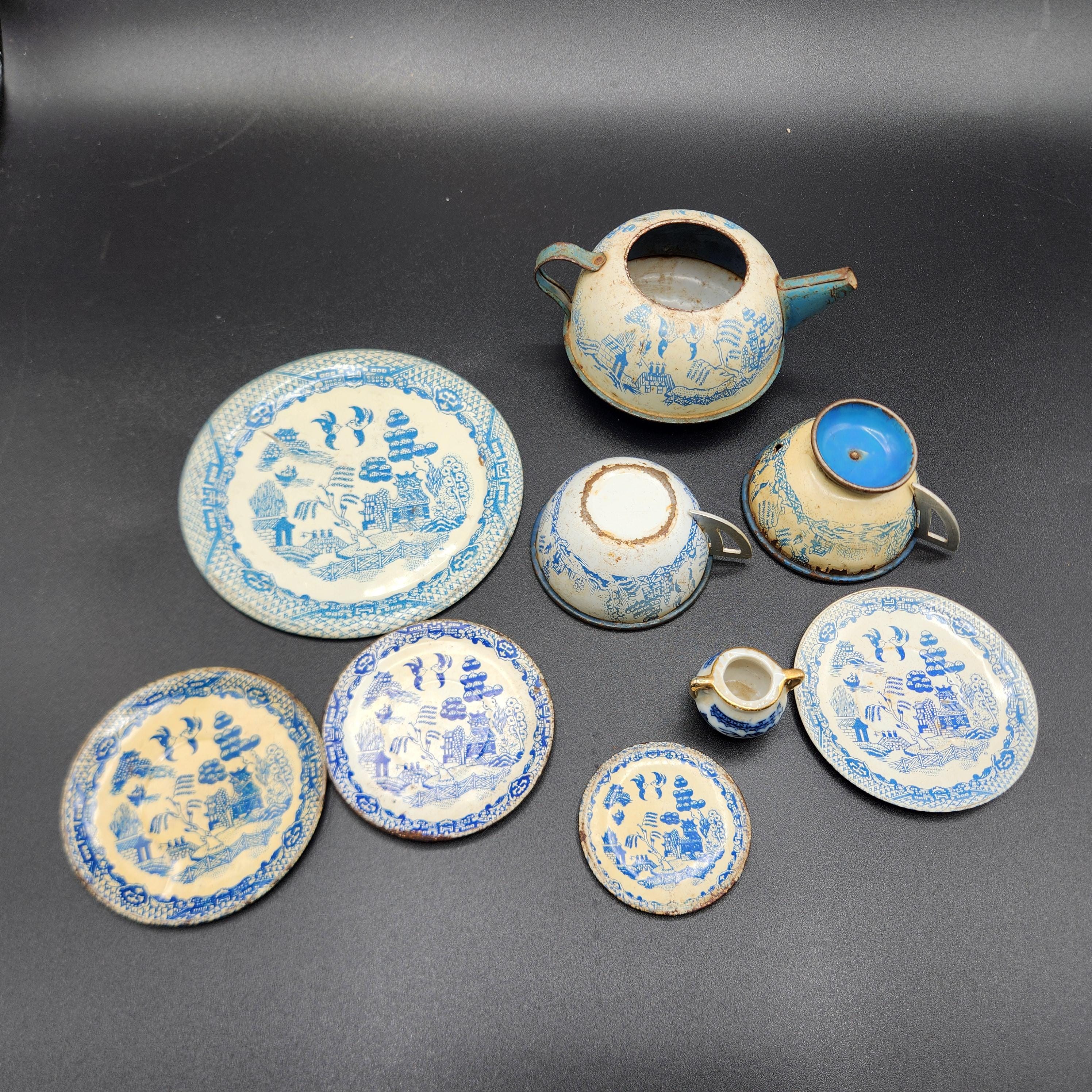 Blue willow childs tea set - Etsy 日本