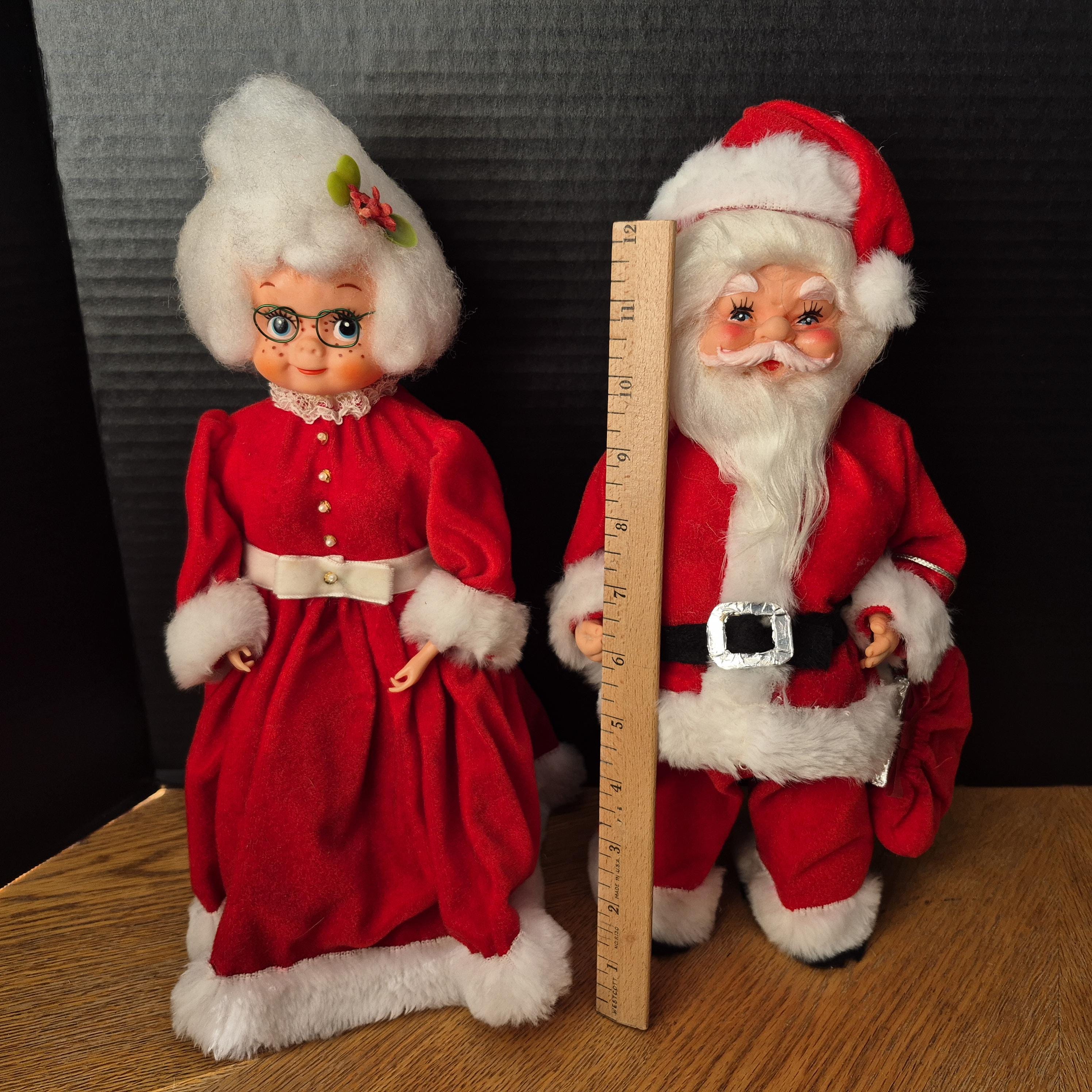 Santas by Donna ビンテージ サンタクロース人形 ハンドメイド Santa and Mrs. Claus Soap Bottle Dolls Hand Crafted Joy Dish Soap