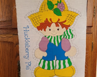 Cut and Sew Huckleberry Pie Fabric Panel Doll Pillow