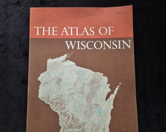 ウィスコンシン州地図帳 一般地図と地名辞典 1974年版