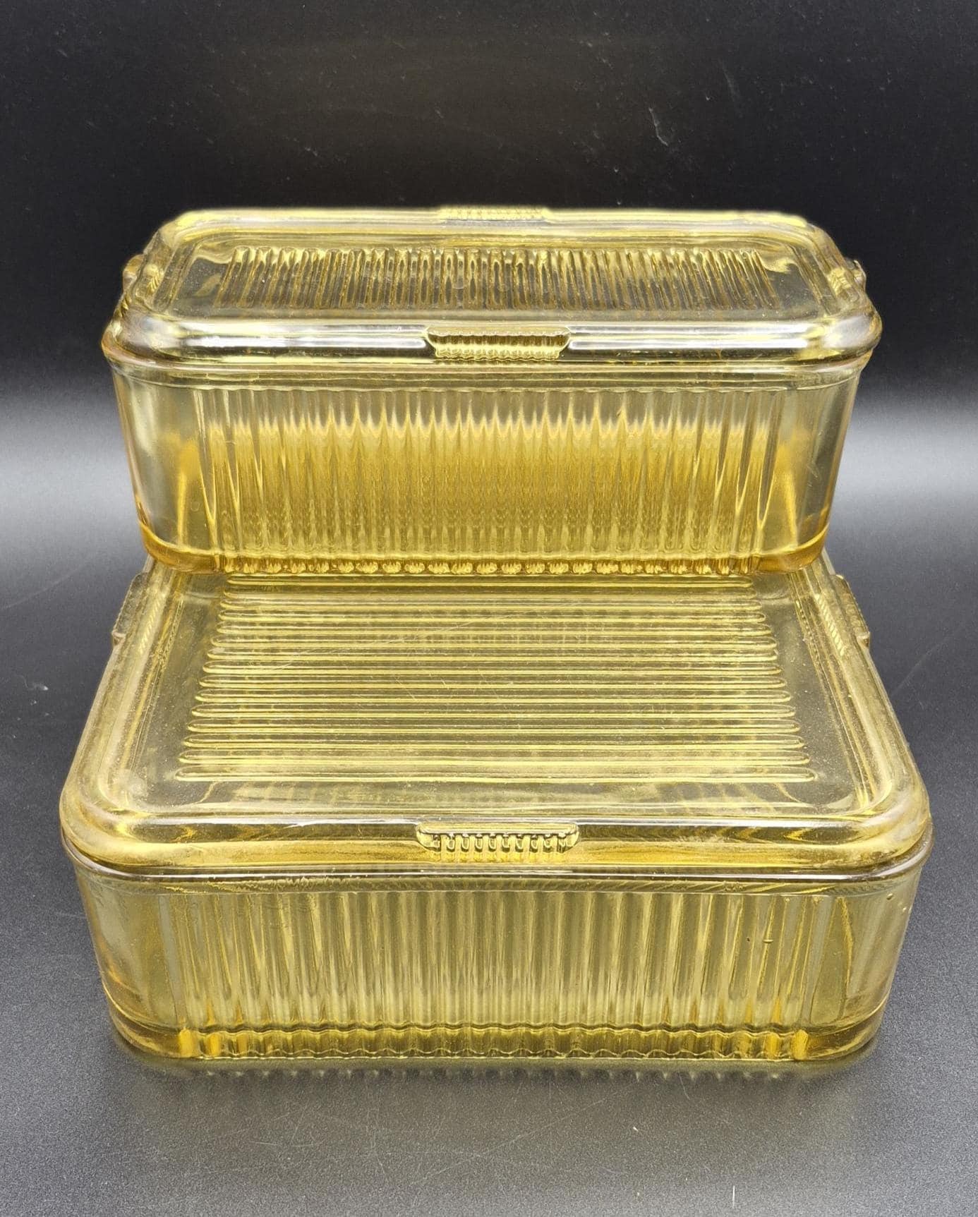 Vintage glass storage containers - Etsy 日本