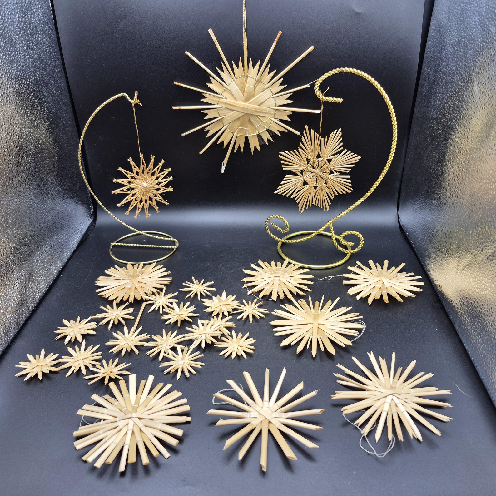 Lot of Vintage Straw Ornaments 26 pieces