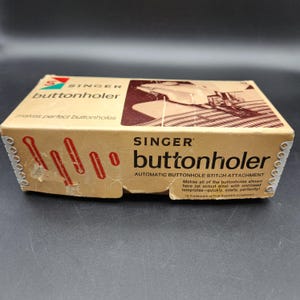 Vintage 1960 Singer Buttonholer Attachment with 5 Templates