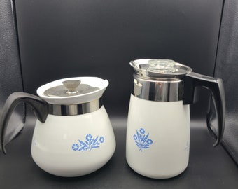Choice Blue Cornflower Corning Ware Tea Coffee Pot
