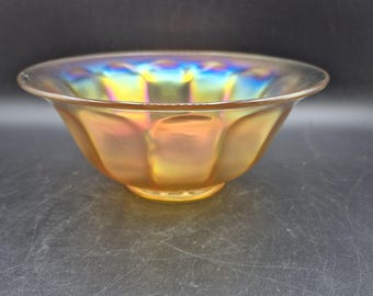 Tigela de vidro Imperial Glass Wide Panel Marigold Carnival