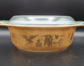 Pyrex Americana Oval Oblong Casserole Dish with Lid 043 1.5QT