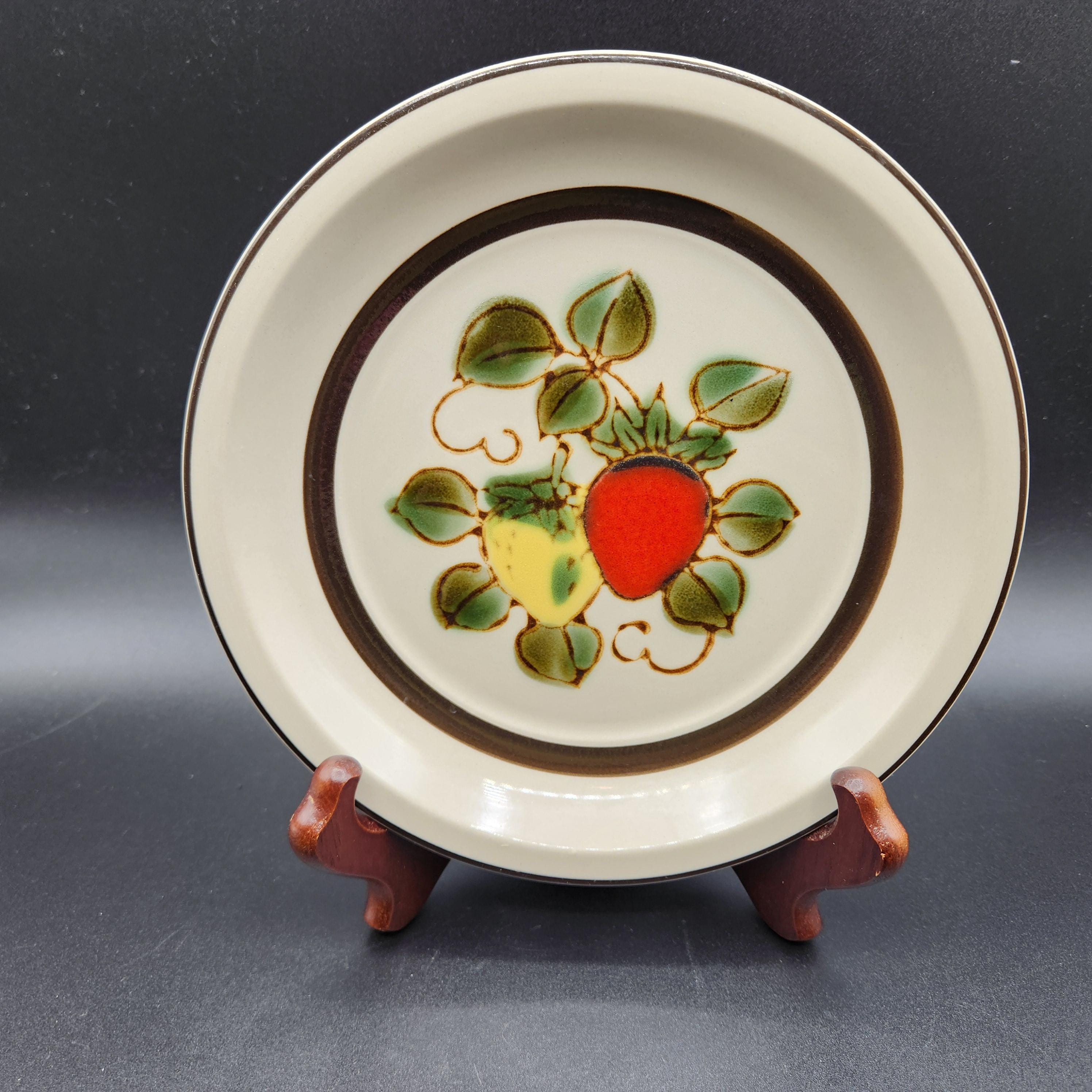 シアーズ ストロベリー ストーンウェア サラダまたはデザートプレート