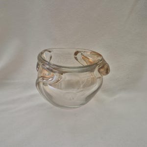 Signed Vernon Brejcha Free Form Blown Glass Bowl