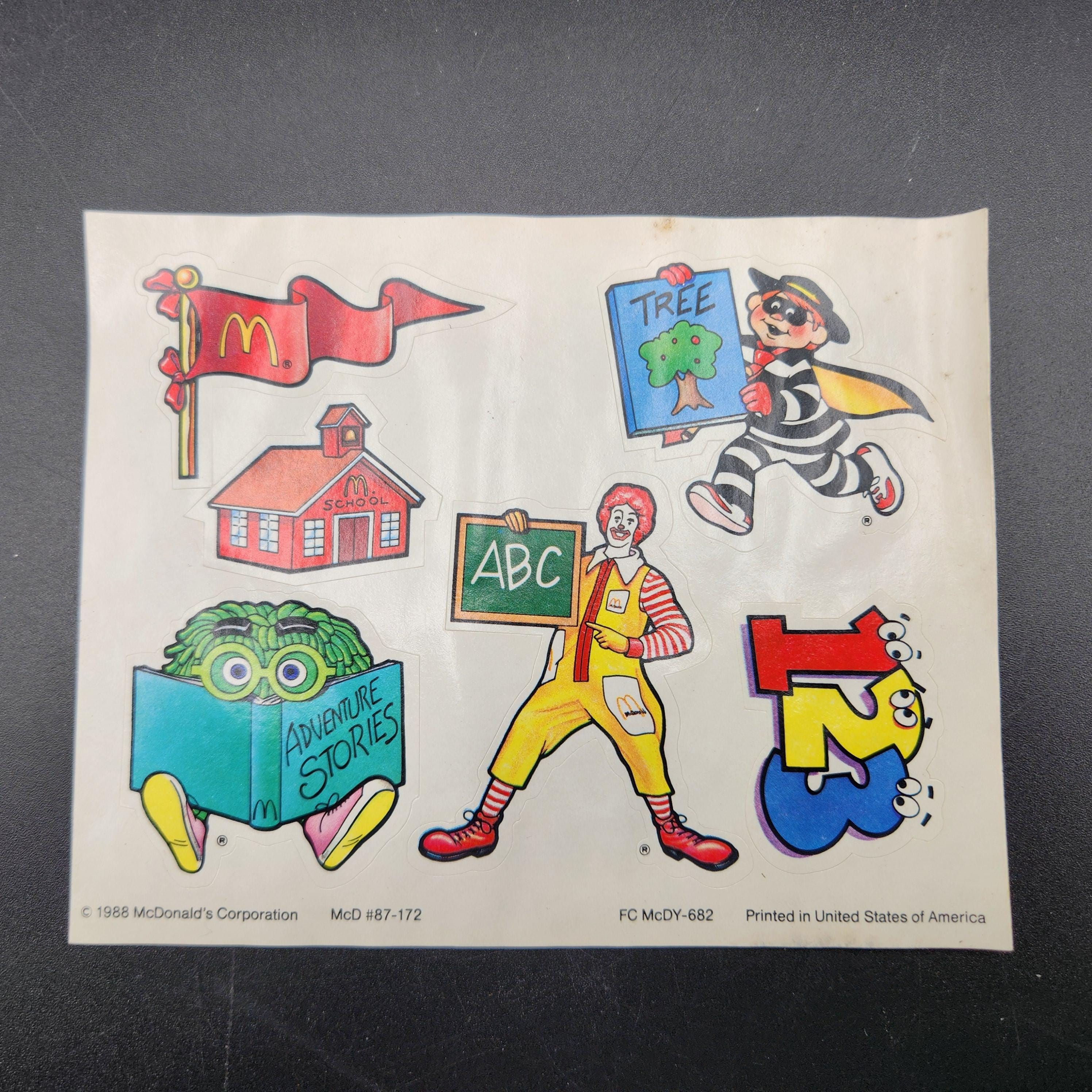 Vintage Mcdonald's Happy Meal Lunch Craft Boxes Red, Blue, Green