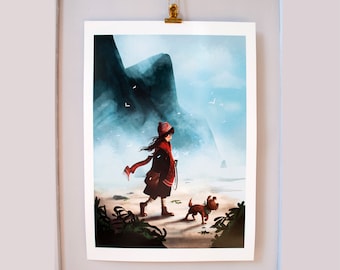 PRINT - Windy Walk - ArtPrint A4/ A3