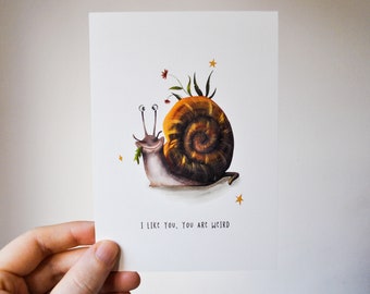 POSTCARD - Slug - I Like You, You Are Weird