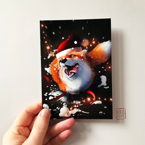 Carte postale de Noël - Renard